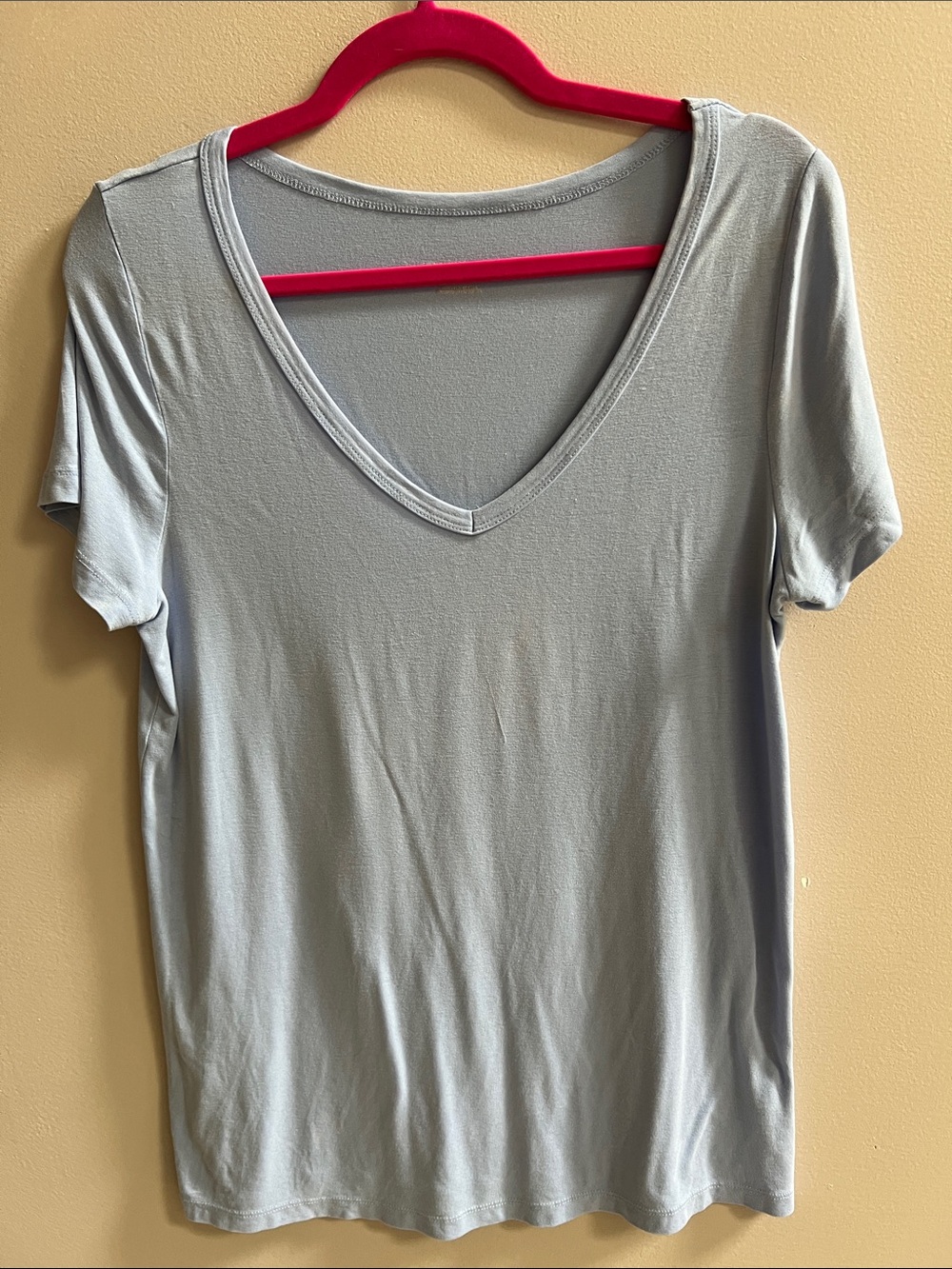 Merona Light Blue V-Neck Short Sleeve Tee Sleep Shirt Pajamas